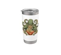 Libera el arte del monstruo de fideos eldritch ramen Vaso térmico de acero inoxidable de doble pared