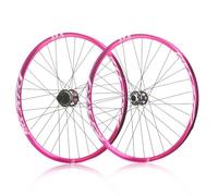Liberación Rápida Juego De Ruedas BTT 26/27,5/29'' Llantas De Aleación De Aluminio Freno De Disco Bujes De 32H para Cassette De 8-12 Velocidades 9 X 100mm/10 X 135mm(Pink-Color,26in)