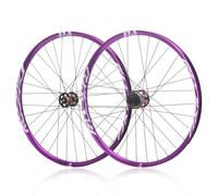 Liberación Rápida Juego De Ruedas BTT 26/27,5/29'' Llantas De Aleación De Aluminio Freno De Disco Bujes De 32H para Cassette De 8-12 Velocidades 9 X 100mm/10 X 135mm(Purple-Color,29in)
