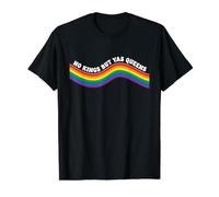 Liberal No Hay Reyes Excepto Yas Queens Rainbow Camiseta gráfica económica, Hombre, Negro, S