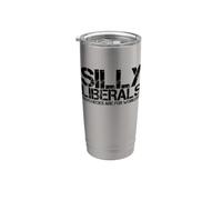 Liberales tontos cheques de pago para los trabajadores Humor republicano divertido Vaso térmico de acero inoxidable de doble pared