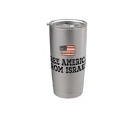 Liberar a Estados Unidos de Israel Declaración Política Patriótica Vaso térmico de acero inoxidable de doble pared