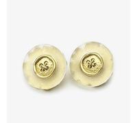 LIBERGA 10 Piezas Botones Redondo De Resina Esmerilada,Dorado,20mm