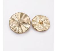 LIBERGA 20 Piezas Botones De Aleación Con Forma De Espiral con Vástago, Dorado Claro, 23mm, Coser Botones para Ropa, Cárdigans, Abrigos, Proyectos De Manualidades