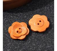 LIBERGA 20 Piezas Botones De Madera Con 2 Agujeros, Con Forma De Flor, para Ropa, Cárdigans, Abrigos y Manualidades, 18mm