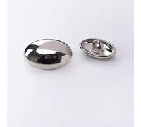 LIBERGA 20 Piezas Botones Ovalados De Aleación con Vástago, Plata, 18mm, Coser Botones para Ropa, Cárdigans, Abrigos, Proyectos De Manualidades