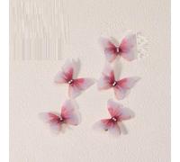 LIBERGA 20 Piezas Pinzas Para Cabello De Mariposa, Tocado De Pasadores Para Cabello Pequeños Y Divertidos, Horquillas Para Cabello Para Decoración De Fiestas Para Mujer, Rojo