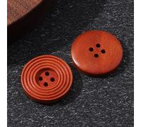 LIBERGA 50 Piezas Botones Redondos De Madera, 4 Agujeros, para Coser Ropa, Cárdigans, Abrigos, Manualidades, 23mm