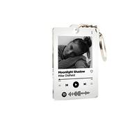 LIBERGRAFIC Llavero personalizado para parejas con fotos y canción, Regalos originales personalizados, Llavero de metacrilato con código de Spotify escaneable