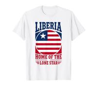 Liberia Hogar del Círculo de la Bandera Liberiana de la Estrella Sol Camiseta