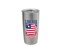 Liberia Hogar del Círculo de la Bandera Liberiana de la Estrella Sol Vaso térmico de acero inoxidable de doble pared