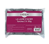 Liberon Lana de acero N° 000 - Puesta en cera - 3 x 30 g