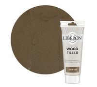 Libéron - Relleno de madera - Rellena y repara, no se encoge ni se agrieta, ideal para agujeros pequeños, uso interior y exterior, roble oscuro, 150 g