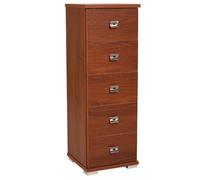 LIBEROSHOPPING.eu - LA TUA CASA IN UN CLIK Mueble cajonera pequeña madera 5 cajones multifunción (nogal)