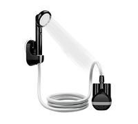 LIBERRWAY Ducha Portatil Camping con Bomba, Ducha Camping con Bateria Recargable, Manguera de Ducha de 2m para Jardín Viajar Lavar Coche, Ducha Camper Furgoneta 12v Negro