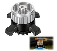 Libershine Adaptador de cartuchos de gas compatible con Campingaz-Easy-Click/CV a EN417 válvula de rosca, cartucho de válvula, adaptador de cierre de bayoneta a rosca de 7/16 pulgadas, conexión para