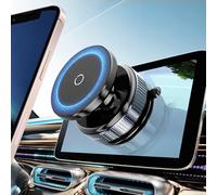 Libershine Soporte Magnetico Movil Coche, Soporte Movil Coche Ventosa Giratorio 360° No es Necesario Pegarlo, con Dos Anillos Magnéticos Adecuado para Superficies Lisas