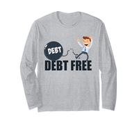 Libertad financiera Libre de deudas Bola y Cadena Finanzas Carácter Manga Larga