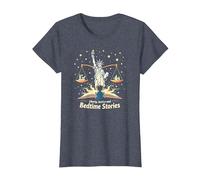 Libertad, Justicia y Cuentos para Dormir Camiseta, Mujer, Azul Jaspeado, XS