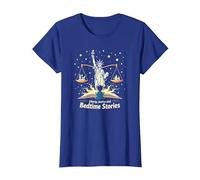 Libertad, Justicia y Cuentos para Dormir Camiseta, Mujer, Azul Real, L