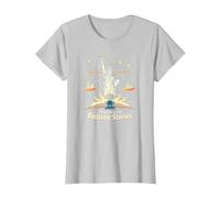 Libertad, Justicia y Cuentos para Dormir Camiseta, Mujer, Plata, XL