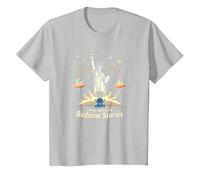 Libertad, Justicia y Cuentos para Dormir Camiseta, Niños, Plata, 8 años