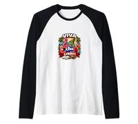Libertad Make Viva Cuba Grande Otra Vez Mapa Política Libertad Camiseta Manga Raglan