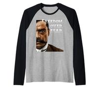 Libertad Mexicana sobre el Miedo Diseño Revolución Emiliano Zapata Camiseta Manga Raglan