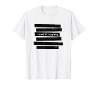 Libertad para Leer Libros prohibidos contra la prohibición de Libros Camiseta gráfica económica, Hombre, Blanco, L