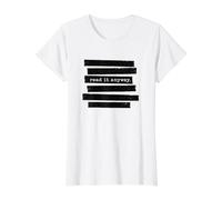 Libertad para Leer Libros prohibidos contra la prohibición de Libros Camiseta gráfica económica, Mujer, Blanco, L