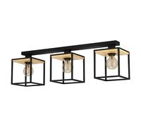 Libertad Plafón (40 W, L x An x Al: 24 x 86 x 18 cm, Negro/Marrón, E27)