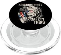 Libertad Primera Seguridad Tercera Alexander Hamilton 4 de Julio PopSockets PopGrip para MagSafe