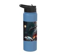 Libertad sobre dos ruedas la épica moto oscura Stainless Steel Insulated Water Bottle