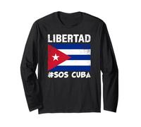 Libertad SOS Cuba Libre Cuba Ahora Manga Larga