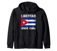 Libertad SOS Cuba Libre Cuba Ahora Sudadera con Capucha