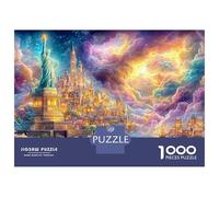 Libertad y Paisaje Urbano Brillante Puzzle De 1000 Piezas Edificio Landmark Dreamy Educativo Y Desafiante, Regalo para Todos 52x38cm/1000pcs