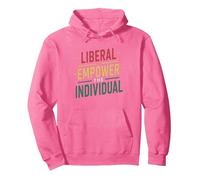 Libertaria Libertaria, Orgulloso Libertarianismo Economía Libre Sudadera con Capucha, Unisex para Adultos, Rosa Brillante, S