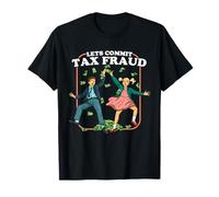 Libertarian Apparel Co. Camiseta Fraude Fiscal Divertido T-Shirt Niños Unisex-Adultos Manga Corta Black Pequeño