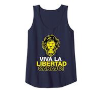 Libertarismo VIVA LA LIBERTAD CARAJO! Presidente de Milei Camiseta sin Mangas