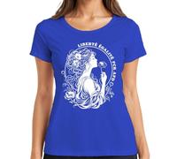 Liberté Égalité for All - Camiseta para mujer, azul, S