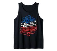 Liberté Égalité Fraternité Lema francés Camiseta sin Mangas