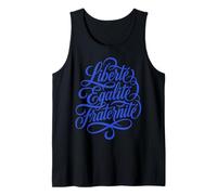 Liberté Égalité Fraternité Lema francés Camiseta sin Mangas