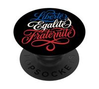 Liberté Égalité Fraternité Lema francés PopSockets PopGrip Adhesivo