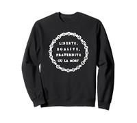 Liberté, Égalité, Fraternité Ou La Mort Blanco Print Sudadera