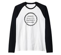 Liberté, Égalité, Fraternité Ou La Mort Negro Imprimir Camiseta Manga Raglan
