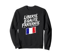 Liberté Égalité Fraternité Sketch con Bandera Francesa Sudadera