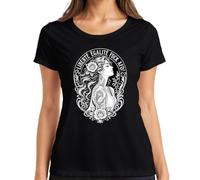 LIBERTÉ ÉGALITÉ Fuck AFD Rose Tattoo Mujer Camiseta Mujer, Negro , M