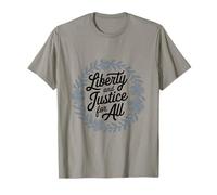 Liberty And Justice For All Floral Camiseta