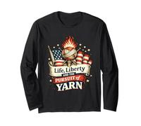 Liberty and The Pursuit of Yarn Lover Crochet Knitter Manga Larga