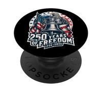 Liberty Bell 250 Años de Libertad Retro Día de la Independencia de Estados Unidos PopSockets PopGrip Adhesivo